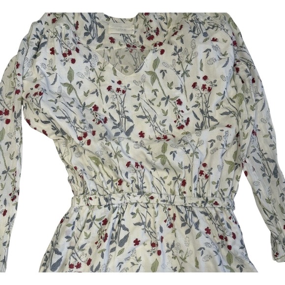 Capsule Collection by Juliette India Floral Mini Dress V Neck Long Sleeve Sz M